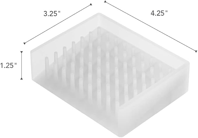 Simple and Practical Square Draining Soap Dish, a Great Bathroom Organizer