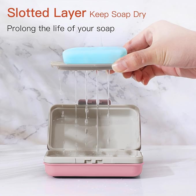 Fashionable Pink - Grey Soap Dish, a Thoughtful Choice for Most Soaps