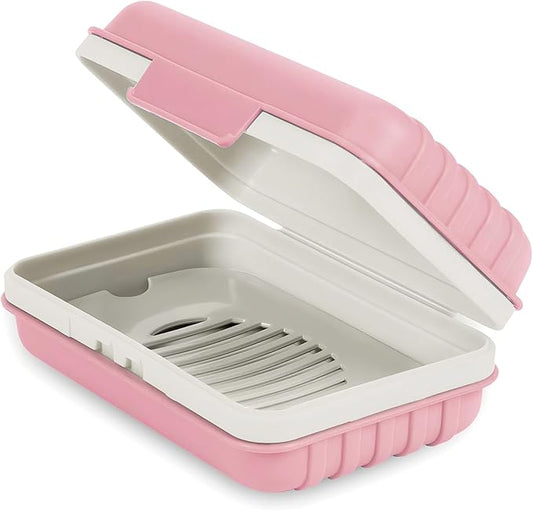 Fashionable Pink - Grey Soap Dish, a Thoughtful Choice for Most Soaps